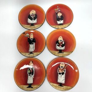 Certified International Tracy Flickinger‎ Dinner Is Served Appetizer Plates 6.5"